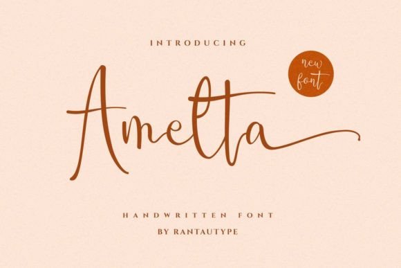Amelta: A Modern Script Font for Small Business Branding