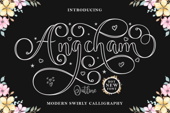 Angcham Outline: A Handwritten Font for Campaign Clarity