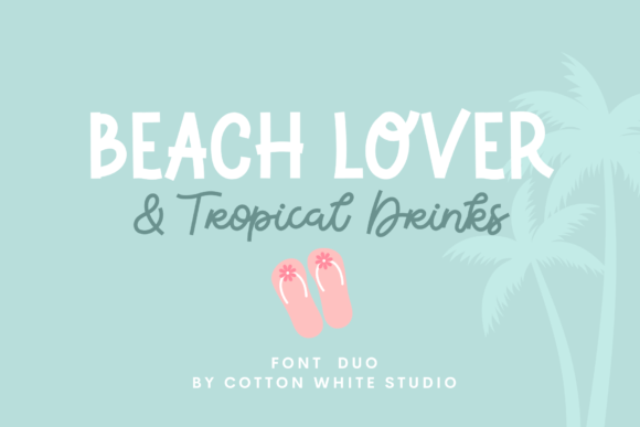 Beach Lover Tropical Drinks Duo: A Whimsical Font for Makers