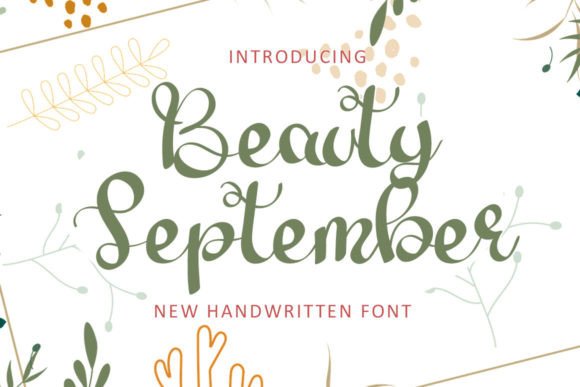 Beauty September: A Refined Script Font for Editorial Design