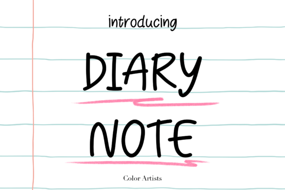 Diary Note Font: A Gentle Script for Editorial Design