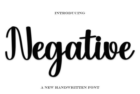 Negative: A Handwritten Typeface for Editorial Design