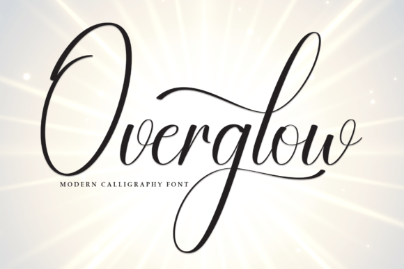 Overglow: A Modern Script Typeface for Editorial Elegance