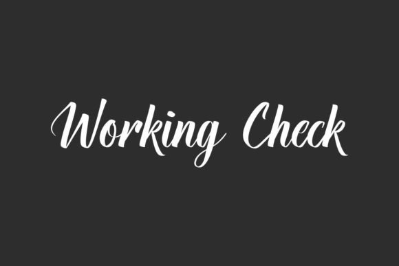 Working Check: The Script Font That Stops the Scroll